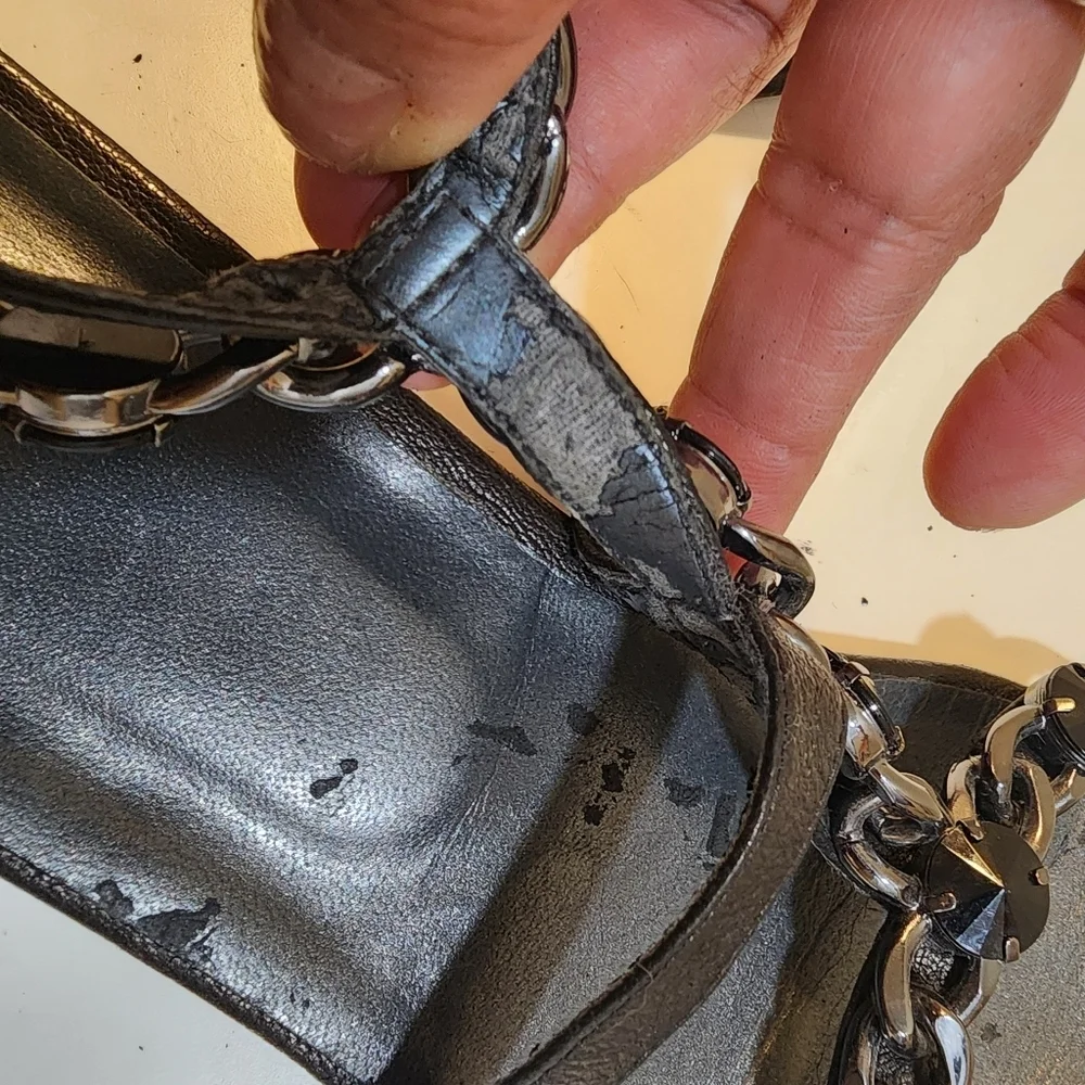 Stuart Weitzman Black Chain Strap Sandals Size 8